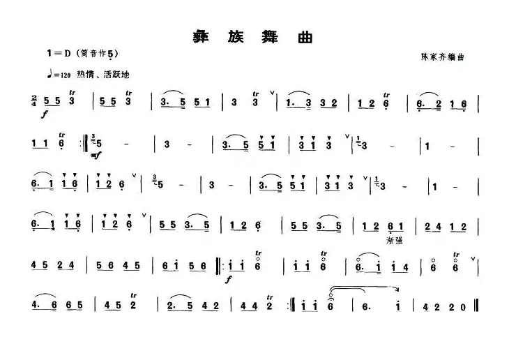 彝族舞曲（唢呐谱）