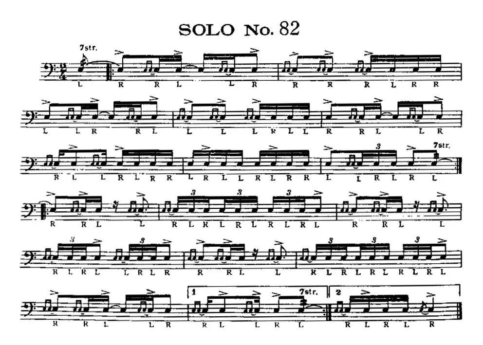 美国军鼓 SOLO No.81-85（爵士鼓谱）