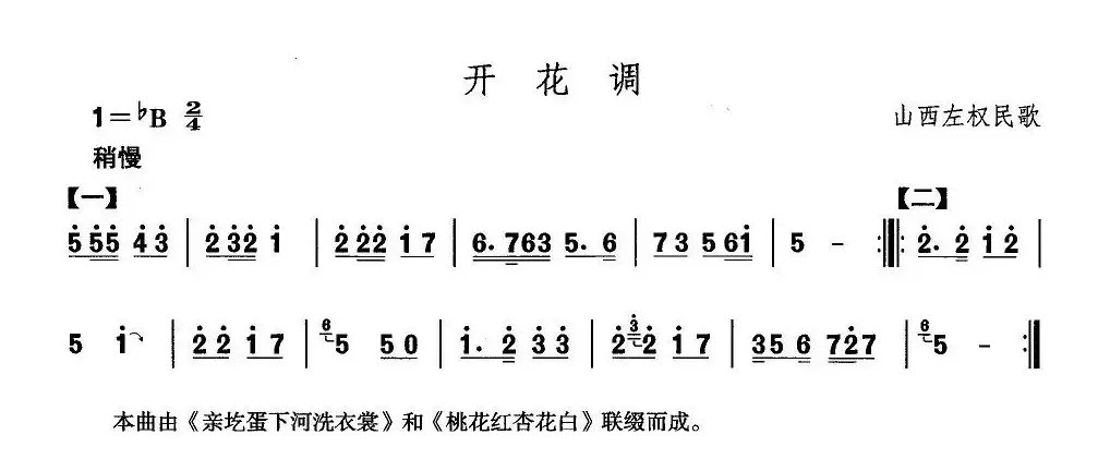 中国民族民间舞曲选（四)山西秧歌：开花）