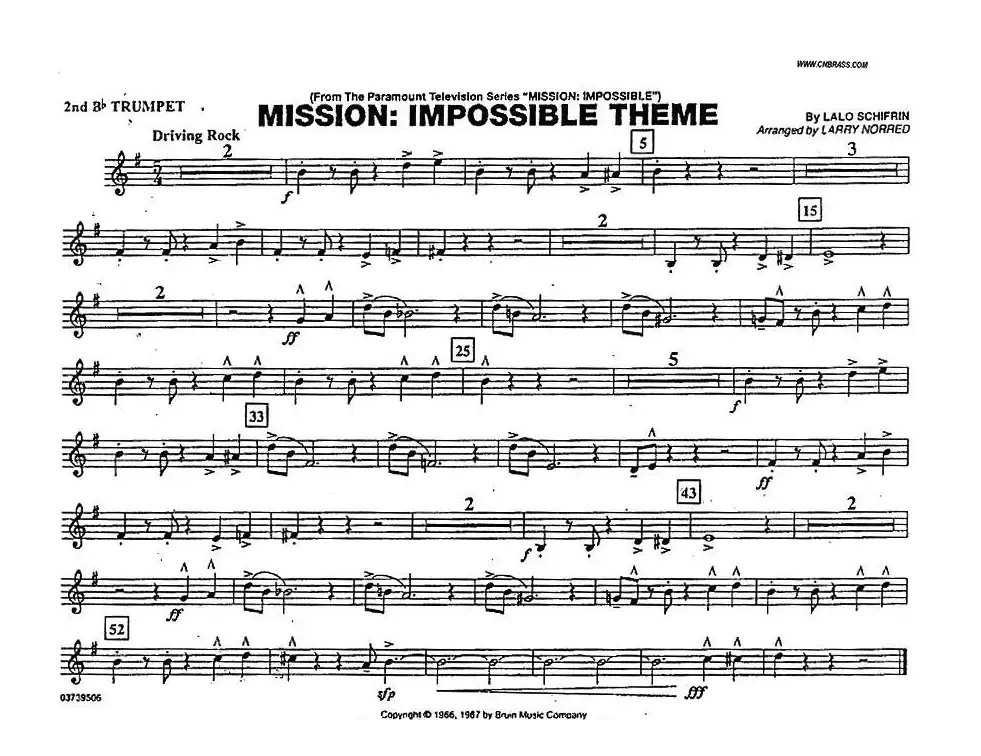 MISSION:IMPOSSIBLE THEME（分谱：第二小号）