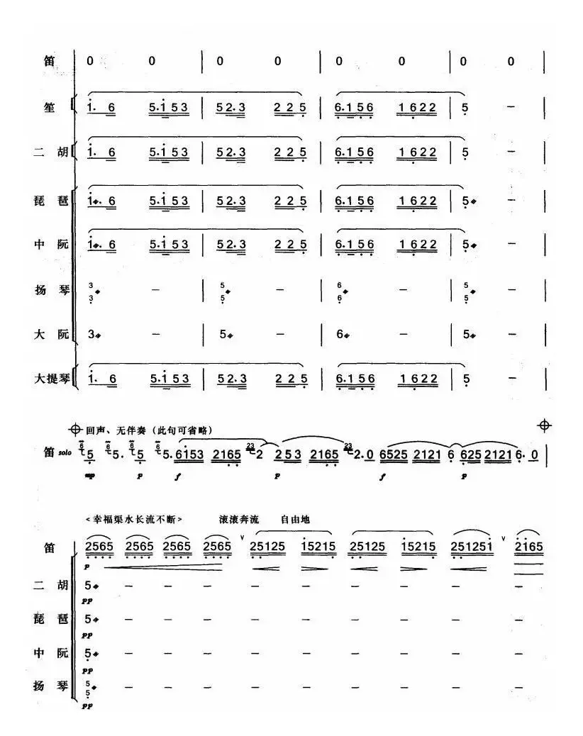 枣园春色（笛子+伴奏总谱）