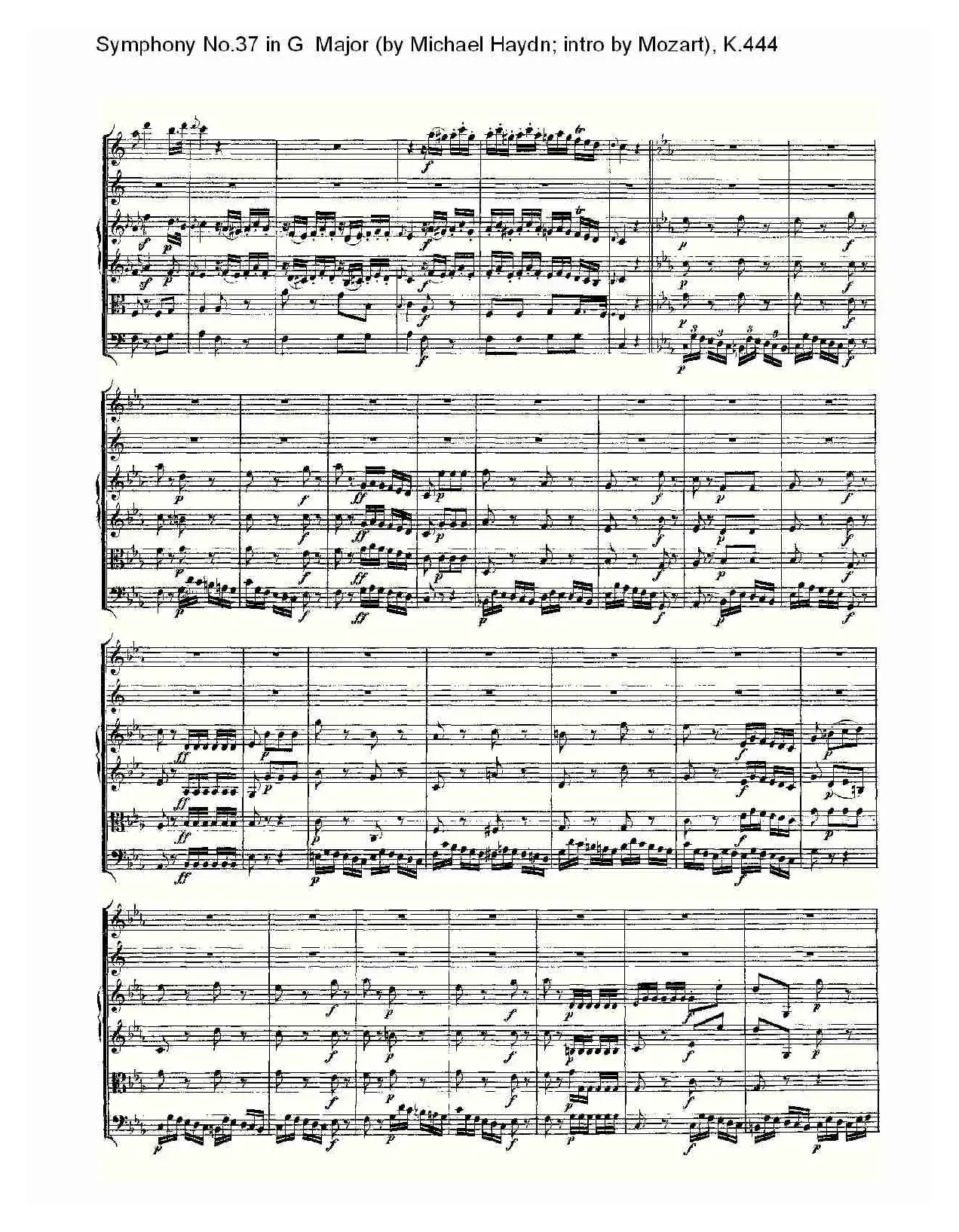 Symphony No.37 in G Major（G大调第三十七交响曲K.444）