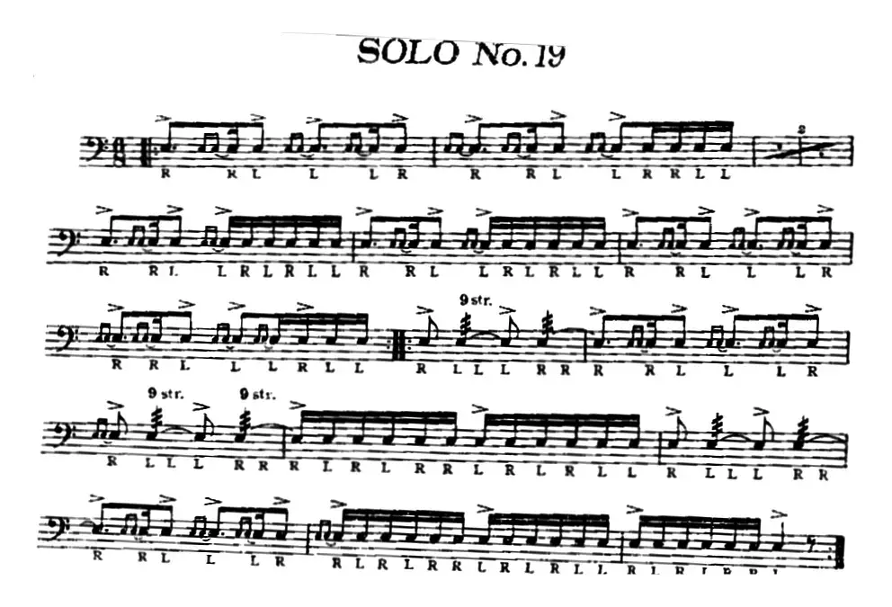 美国军鼓 SOLO No.16-20（爵士鼓谱）