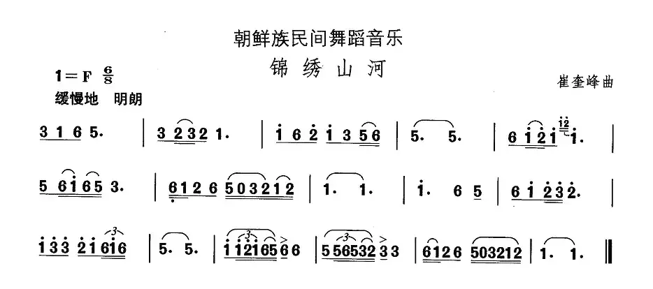 中国民族民间舞曲选（（十一）朝鲜族舞蹈：锦绣山）