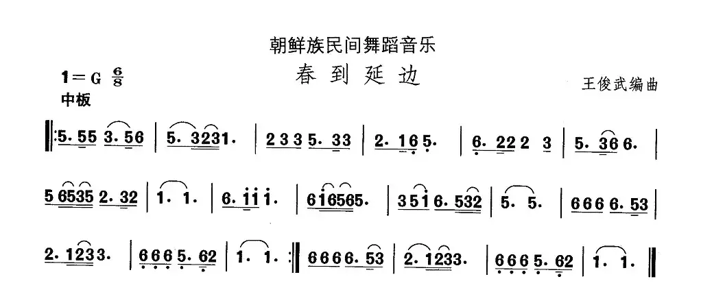 中国民族民间舞曲选（十一)朝鲜族舞蹈：春到延）