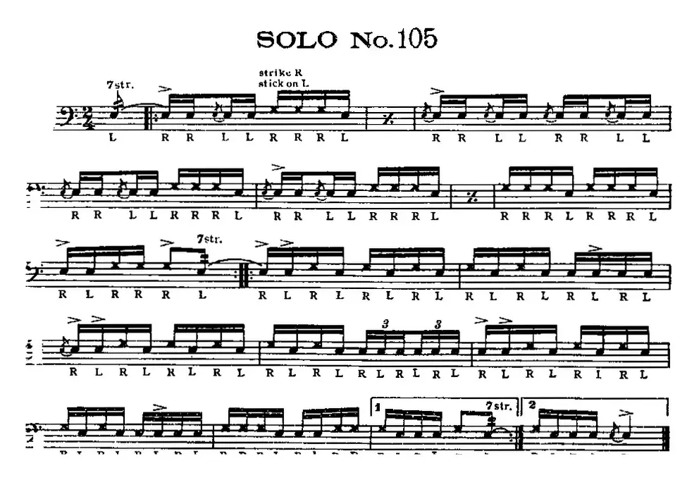 美国军鼓 SOLO No.101-105（爵士鼓谱）