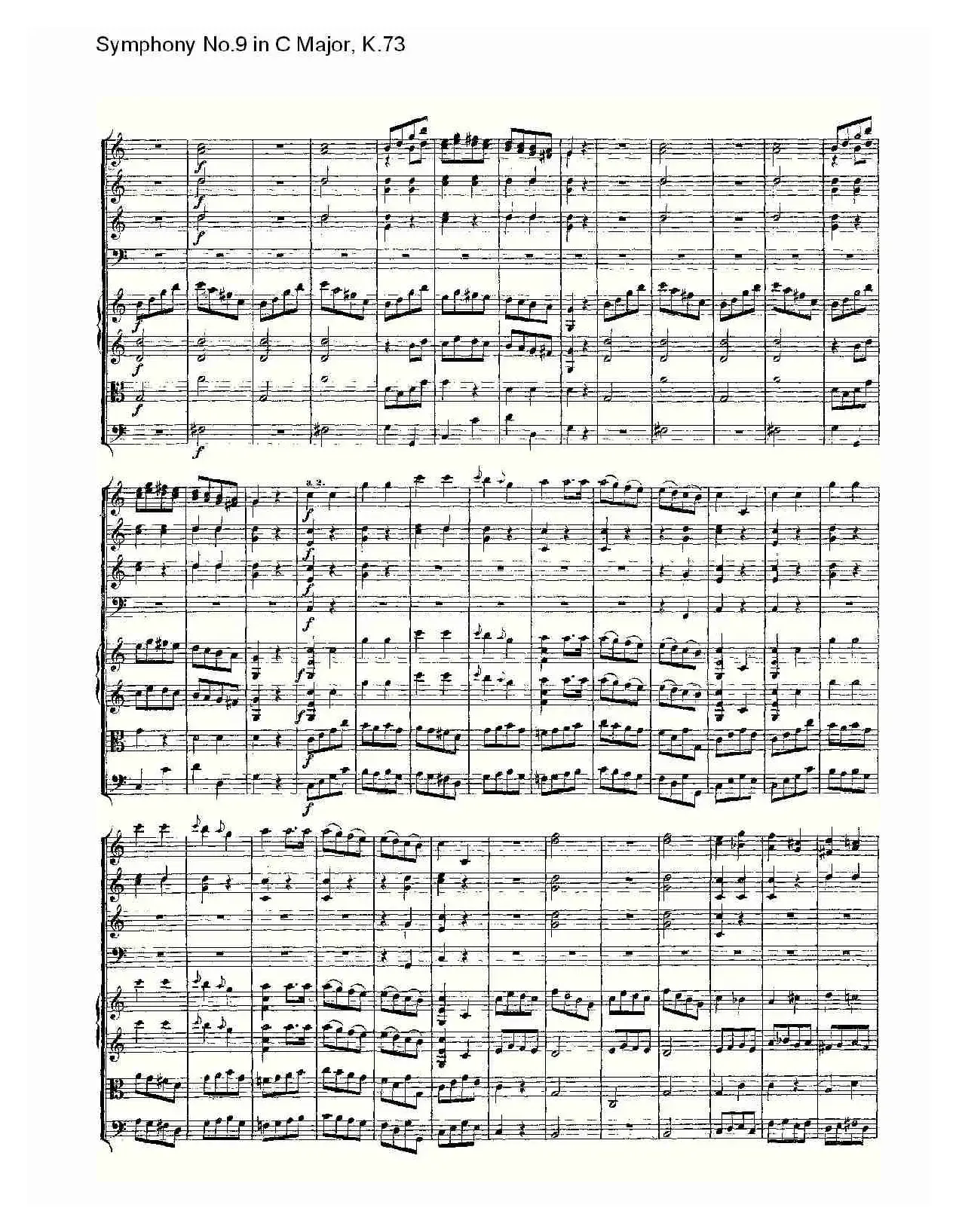 Symphony No.9 in C Major, K.73（C大调第九交响曲K.73）