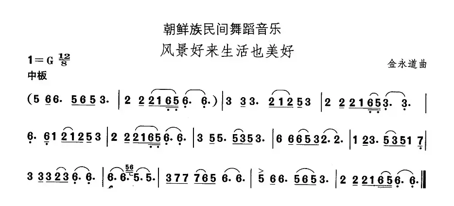 中国民族民间舞曲选（十一)朝鲜族舞蹈：风景好来生活也美）