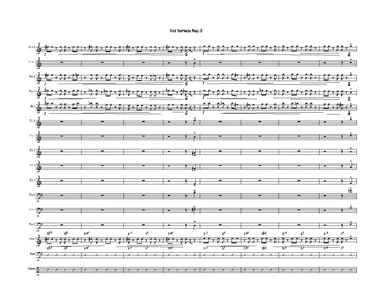 Four Brothers Big Band score（大爵士乐队总谱）